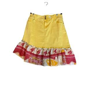 NWOT Vintage KiGi Couture KANTHA Upcycled Denim skirt Size 16